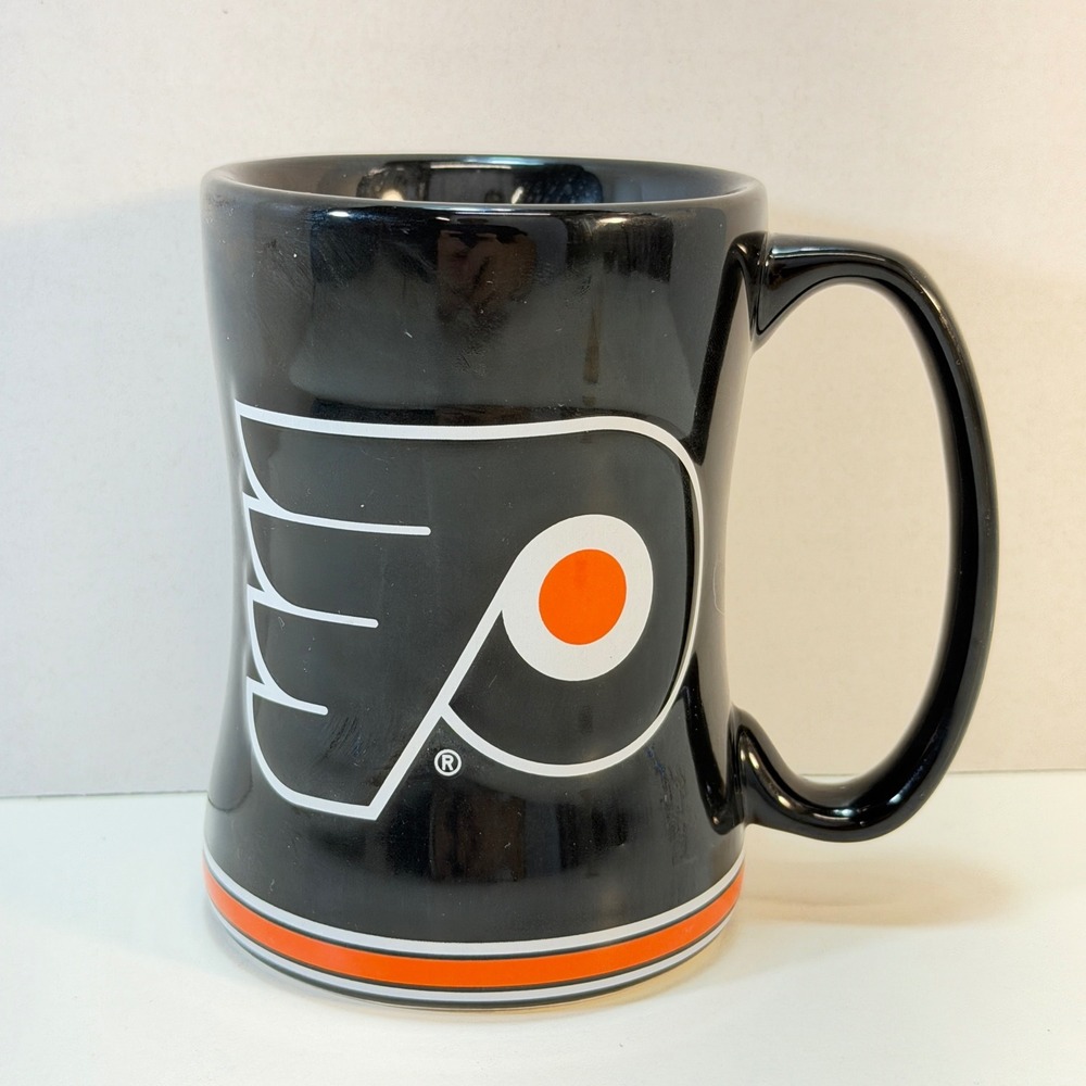 Philadelphia Flyers 12 oz Boelter Brands Coffee Tea Mug Black NHL Hockey Logo